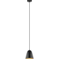 Trendy hanglamp Sumeri mat zwart met goud