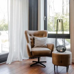 Trendy vloerlamp zwart frame excl lichtbron