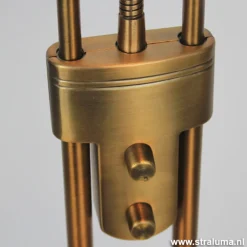 Uplighter brons LED Luna leesarm, dimmer