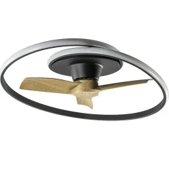 Ventilator Ocean zwart/hout + remote cct