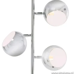 Verstelbare chromen staande lamp kamer