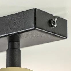 Verstelbare 5-lichts GU10 opbouwspot goud met zwart