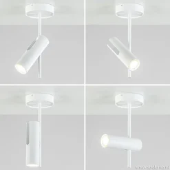 Verstelbare opbouwspot modern wit