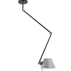 Verstelbare plafondlamp met stoffen kap