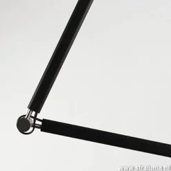 Verstelbare plafondlamp zwart met kap