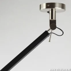 Verstelbare plafondlamp zwart met kap