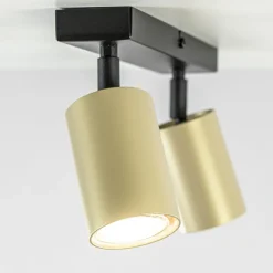 Verstelbare plafondspot GU10 zwart met goud