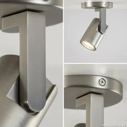 Verstelbare plafondspot metaal mat nikkel