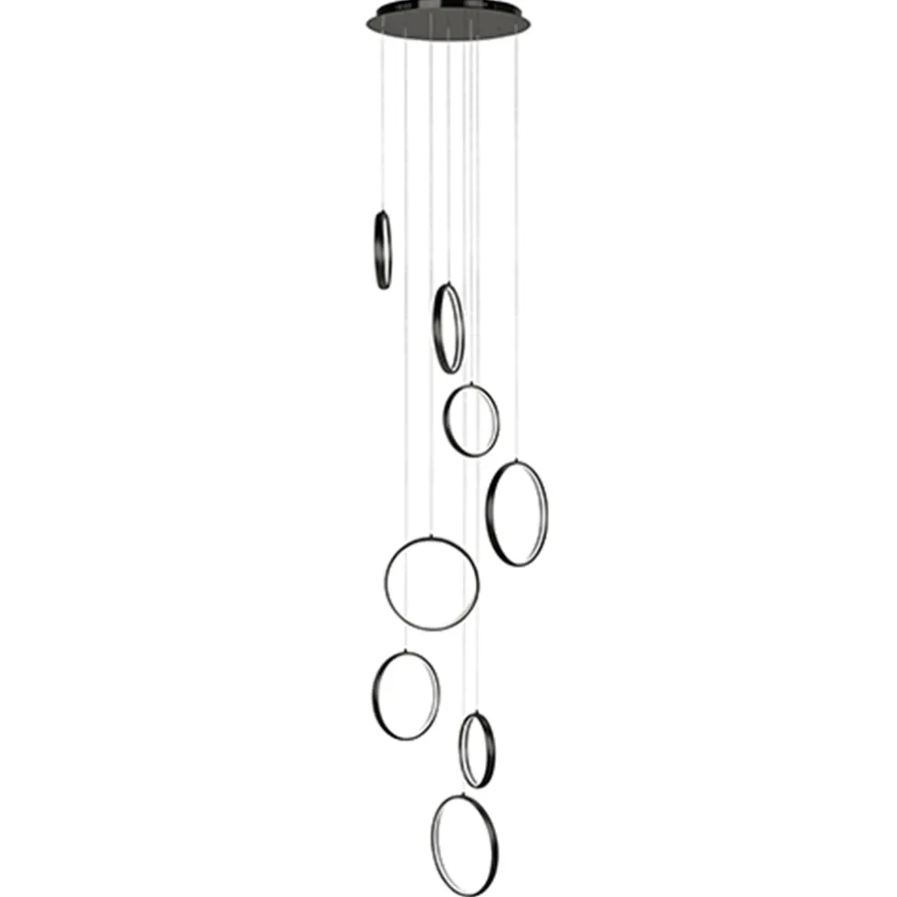 Vide hanglamp 8-L ringen zwart