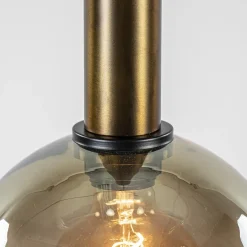 Videlamp Bella 5L rond zwart/brons+smoke