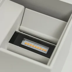 Vierkante buitenlamp wand wit IP54