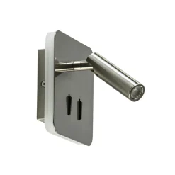 Vierkante LED wandlamp met verstelbare spot