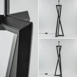 Vloerlamp Atrani zwart excl. kap