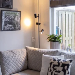 Vloerlamp Burgos 3L spot zwart 3-st dim