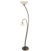 Vloerlamp Capri brons/Glas