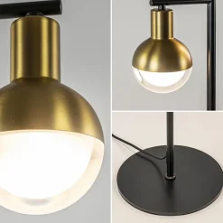 Vloerlamp Drop 2 zwart/matgoud