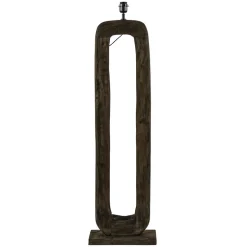 Vloerlamp Kelafo hout chocolade bruin exclusief kap