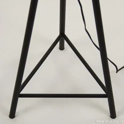 Vloerlamp oud-brons zwart kooi