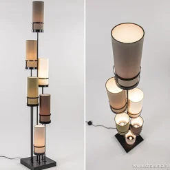 Vloerlamp Sixt 6l multicolor bruin