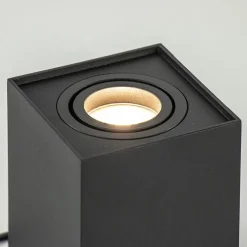 Vloerspot Rebel vierkant 12.5cm zwart