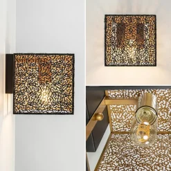 Wandlamp Avola zwart/goud