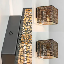 Wandlamp Avola zwart/goud