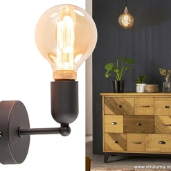 Wandlamp basic boog klein zwart