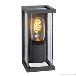 Wandlamp buiten antraciet/glas IP54