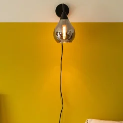 Wandlamp Cambio zwart + smoke glas