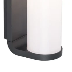 Wandlamp cilinder buiten grijs IP44 inclusief LED