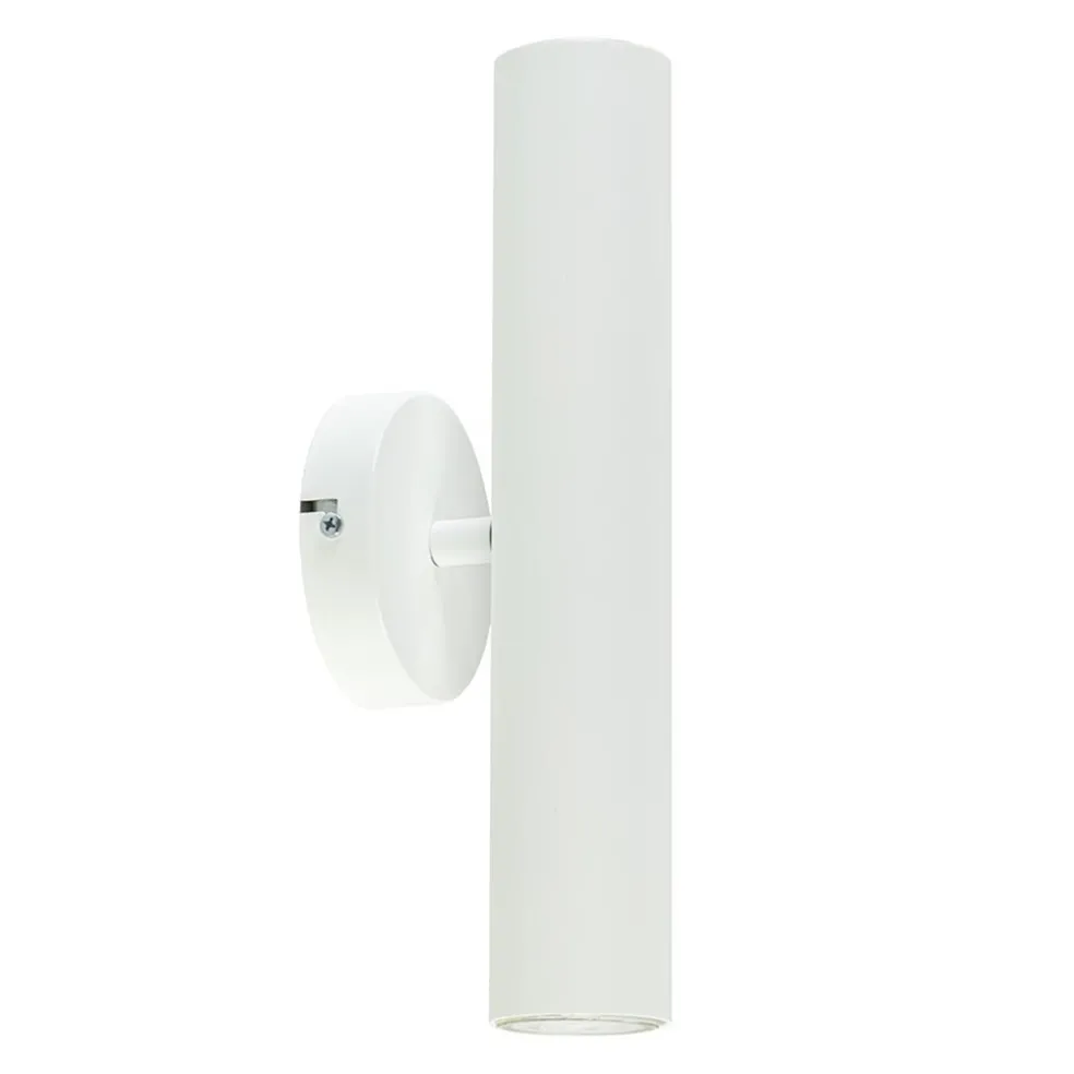 Wandlamp cilinder wit up+down GU10