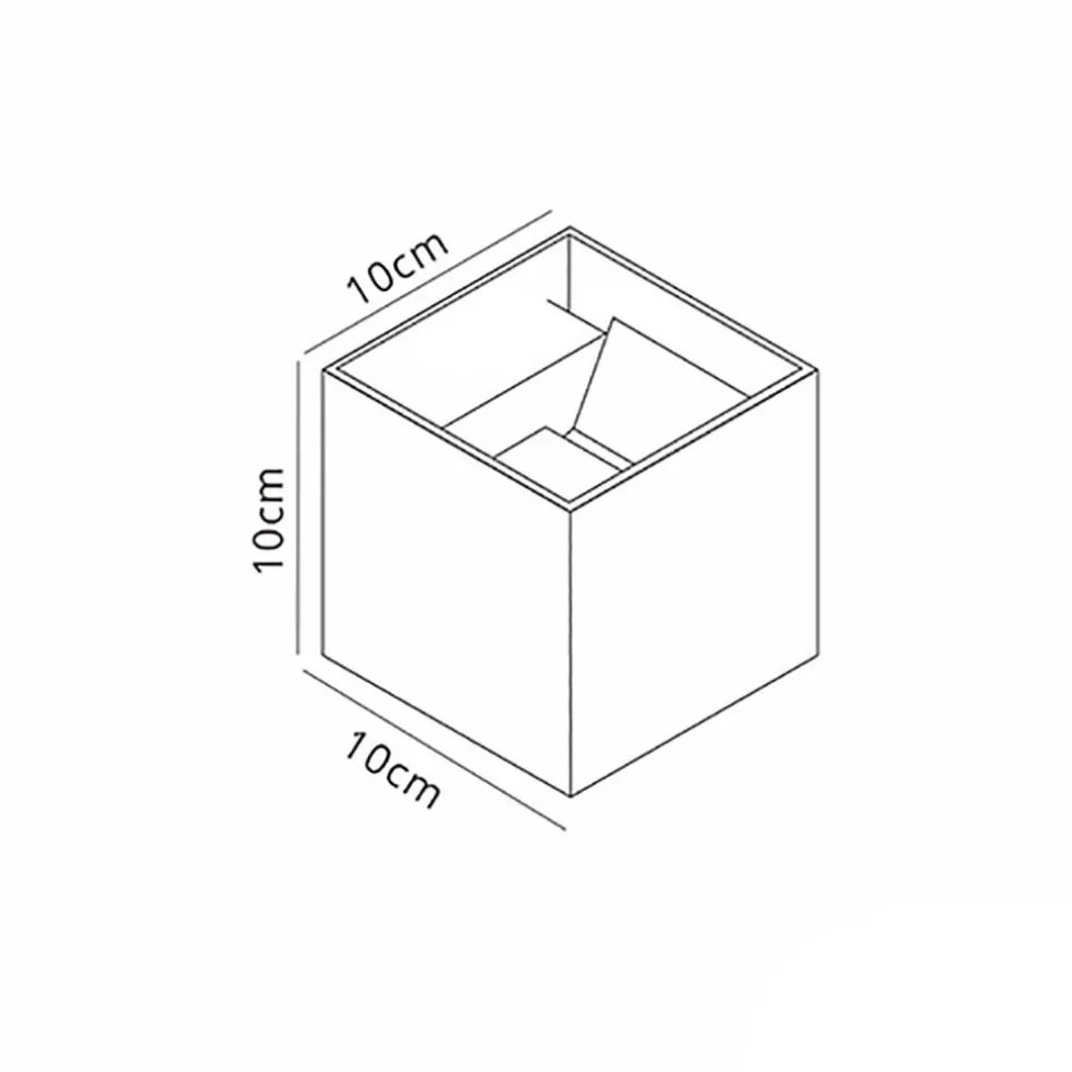 Wandlamp Davos kubus zwart IP54 2700k