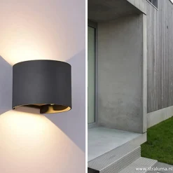 Wandlamp Davos verstelbaar antraciet IP54