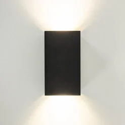 Wandlamp Eros rechthoek zwart 2xgu10