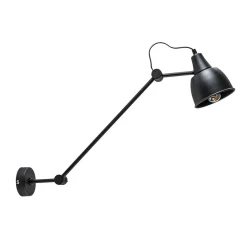 Wandlamp industrieel verstelbare arm zwart