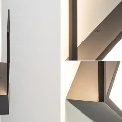 Wandlamp Kubick XL zwart 3000K