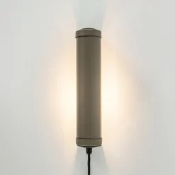 Wandlamp mat bruin met draaibare kap