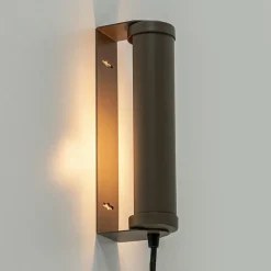 Wandlamp mat bruin met draaibare kap