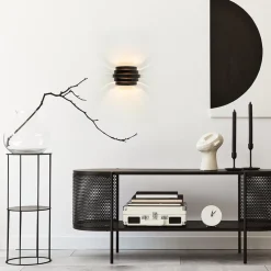 Wandlamp Scudo zwart/goud 20cm