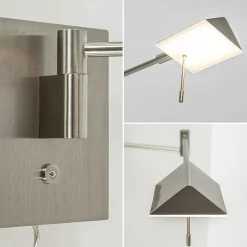 Wandlamp staal verstelbaar met dim to warm functie