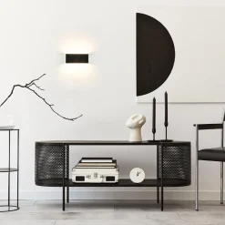 Wandlamp Stretto zwart/goud 20cm