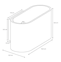 Wandlamp Xera ovaal zwart/goud