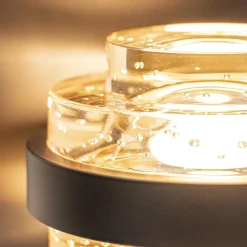 Wandlamp zwart/amber