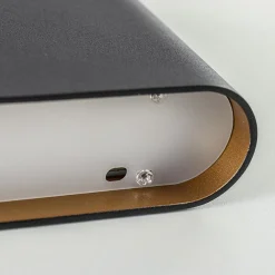 Wandlamp zwart/goud ovaal dimbaar