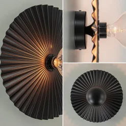 Wand/plafondlamp decoratief zwart