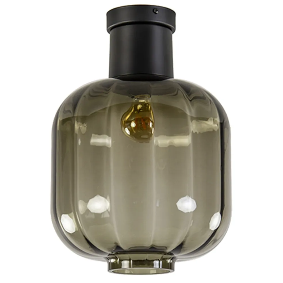 Zwart glazen plafondlamp luxury