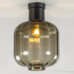 Zwart glazen plafondlamp luxury