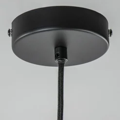 Zwart metalen hanglamp bol 30 cm