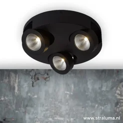 Zwarte design plafondlamp LED