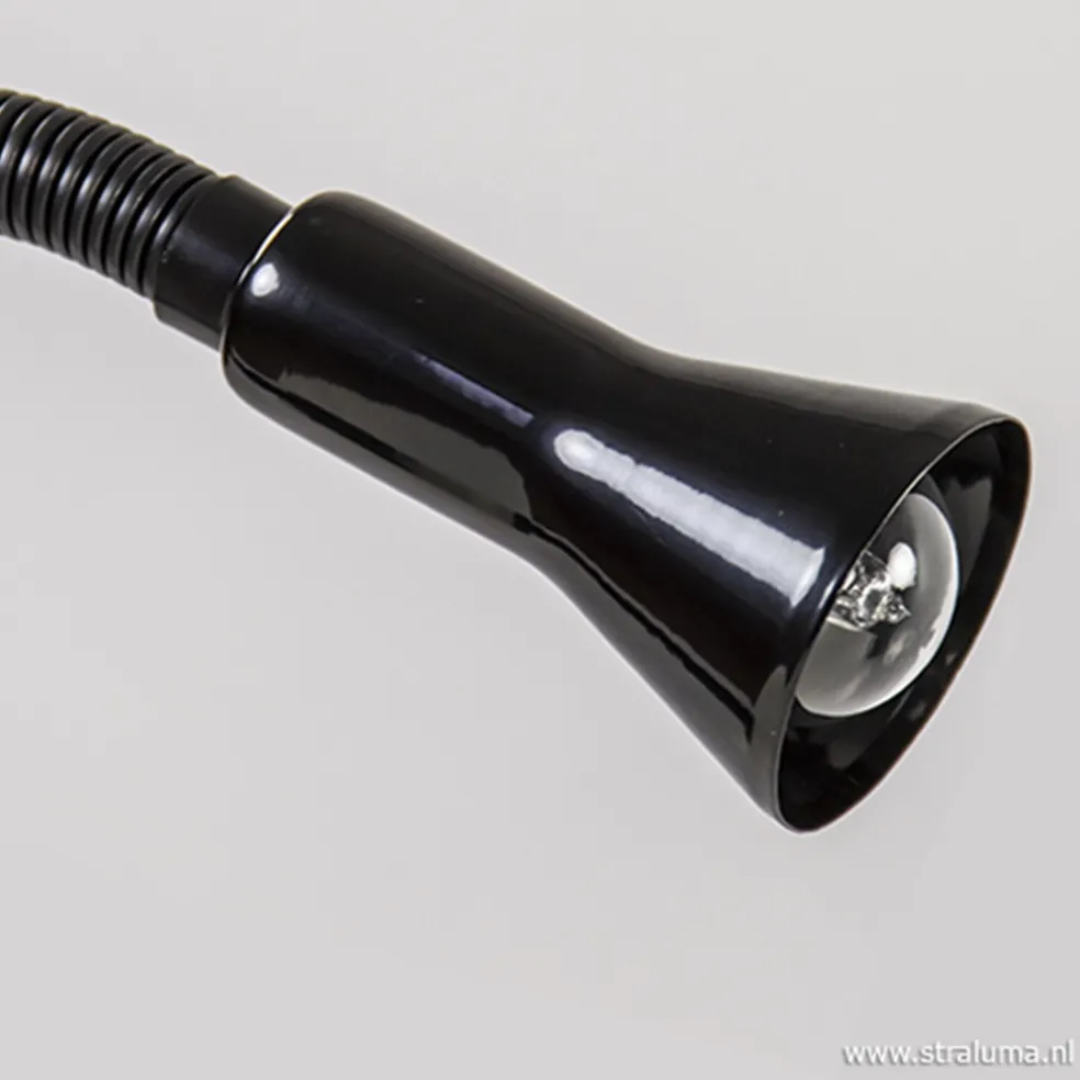 Zwarte klemlamp/leeslamp voor bureau